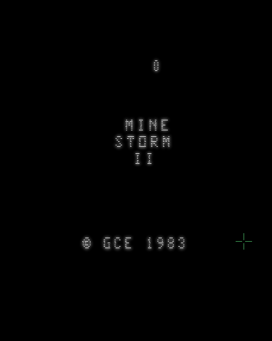 Mine Storm 2 title screen for Vectrex